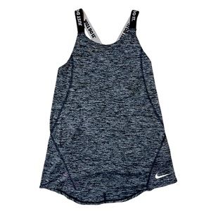 Nike dark grey crossed-strap tank top
